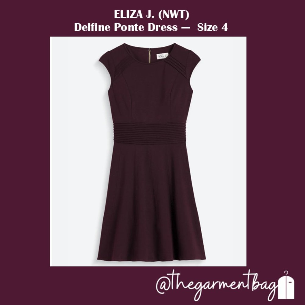 ELIZA J. Delfine Ponte Dress (NWT) - Size 4